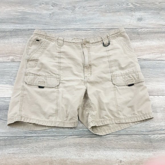 Wrangler Other - Wrangler Mens Cargo Shorts 40" Waist Beach Washed Beige Hiking Camping Work